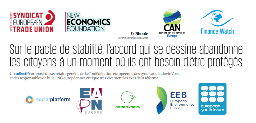 [Tribunes] Pacte de stabilité : « L’accord qui se dessine abandonne les citoyens à un moment où ils ont besoin d’être protégés »